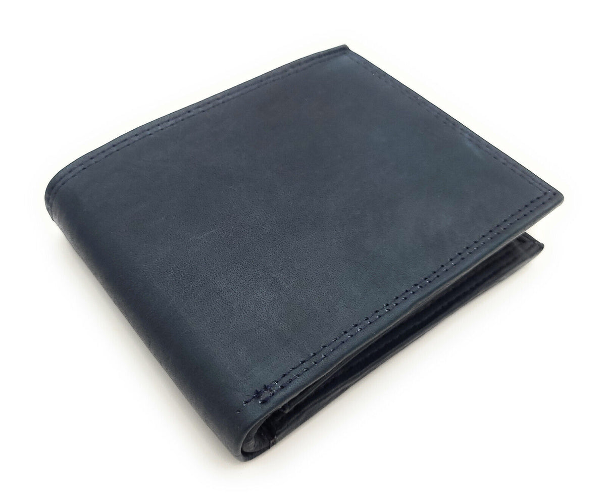 McLean echt Leder Geldbörse Portemonnaie Geldbeutel mit RFID Schutz navy blau