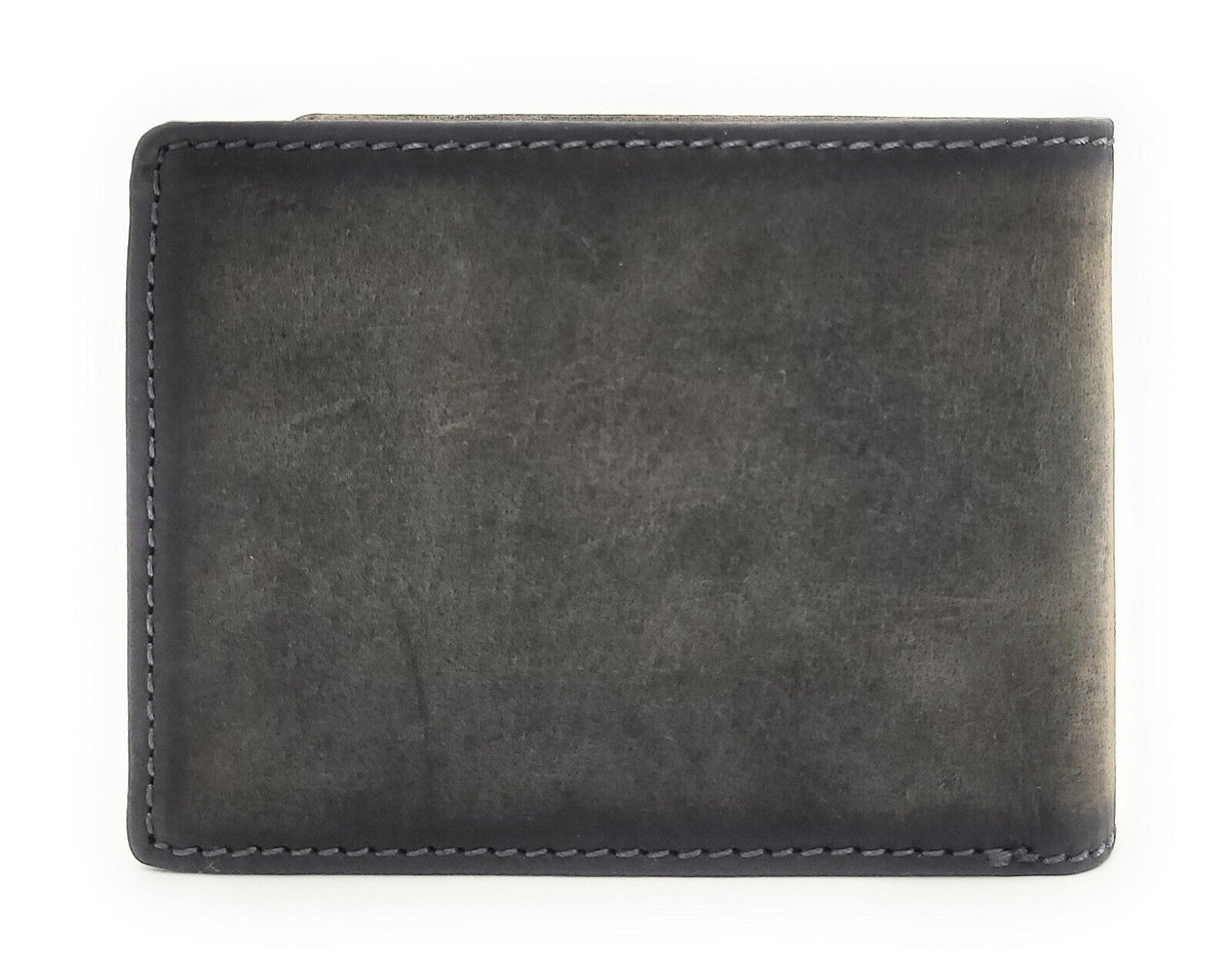 Jockey Club echt Leder Geldbörse Hunterleder Portemonnaie Geldbeutel Hecht Fisch Anglerbörse mit RFID Schutz vintage