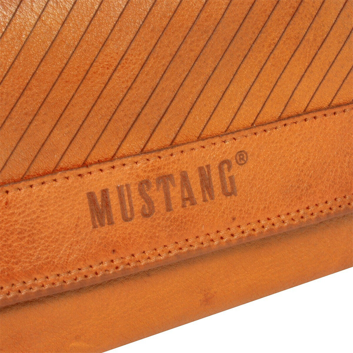 Mustang echt Leder Damen Geldbörse Portemonnaie Brasilia tolle Ausstattung, knautschig weiches Leder