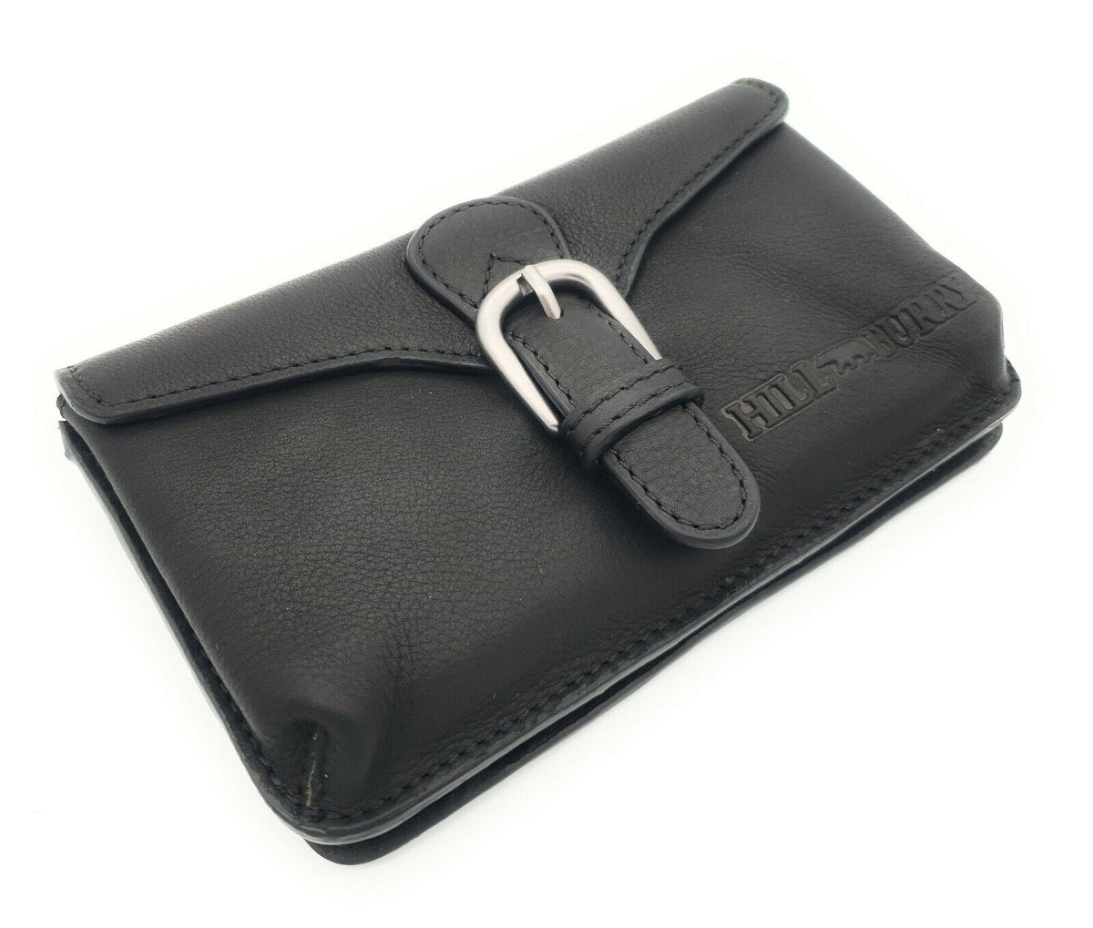 Hill Burry Echtleder Gürteltasche – Bikertasche & Hüfttasche Schwarz