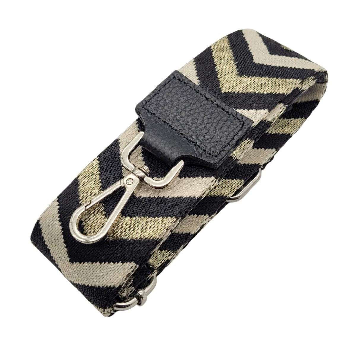 Ersatz Taschengurt Schultergurt Tragegurt Schulterriemen 5cm schwarz  beige gold Echtleder Enden