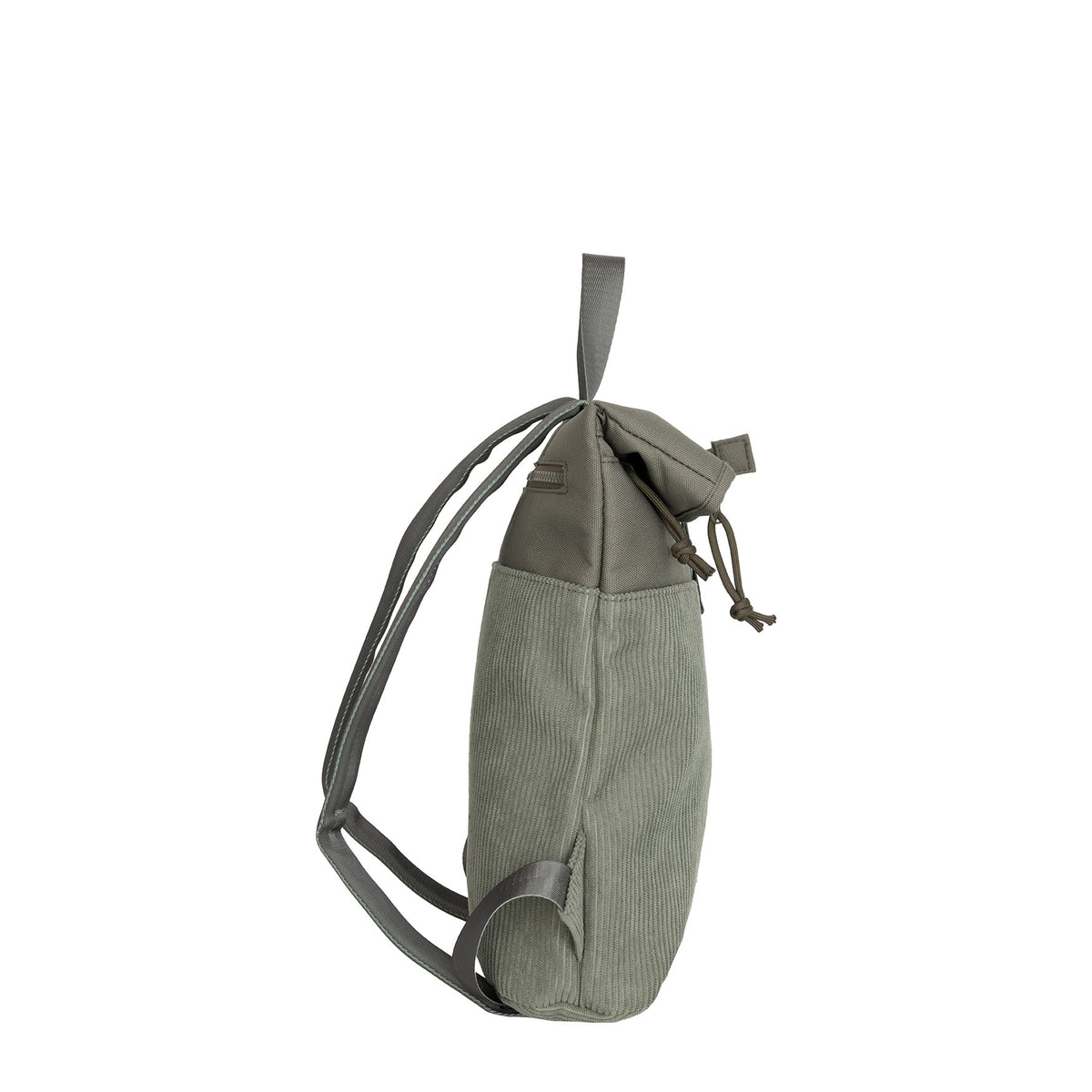 New Rebels Ribbi Roll Up Rolltop City Rucksack Los Angeles Kordoptik grün