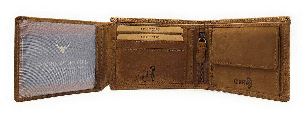 Jockey Club Basic echt Leder Geldbörse Portemonnaie Geldbeutel RFID NFC Schutz