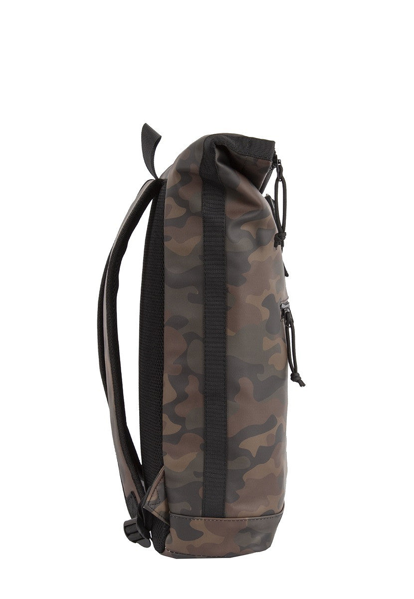 New Rebels New York Rolltop Rucksack Flecktarn – wasserabweisend, 15" Laptopfach, 15 L
