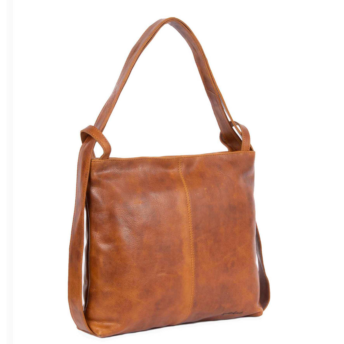 Justified Bags großer echt Leder Damen Shopper Handtasche Schultertasche Nynke vintage congac