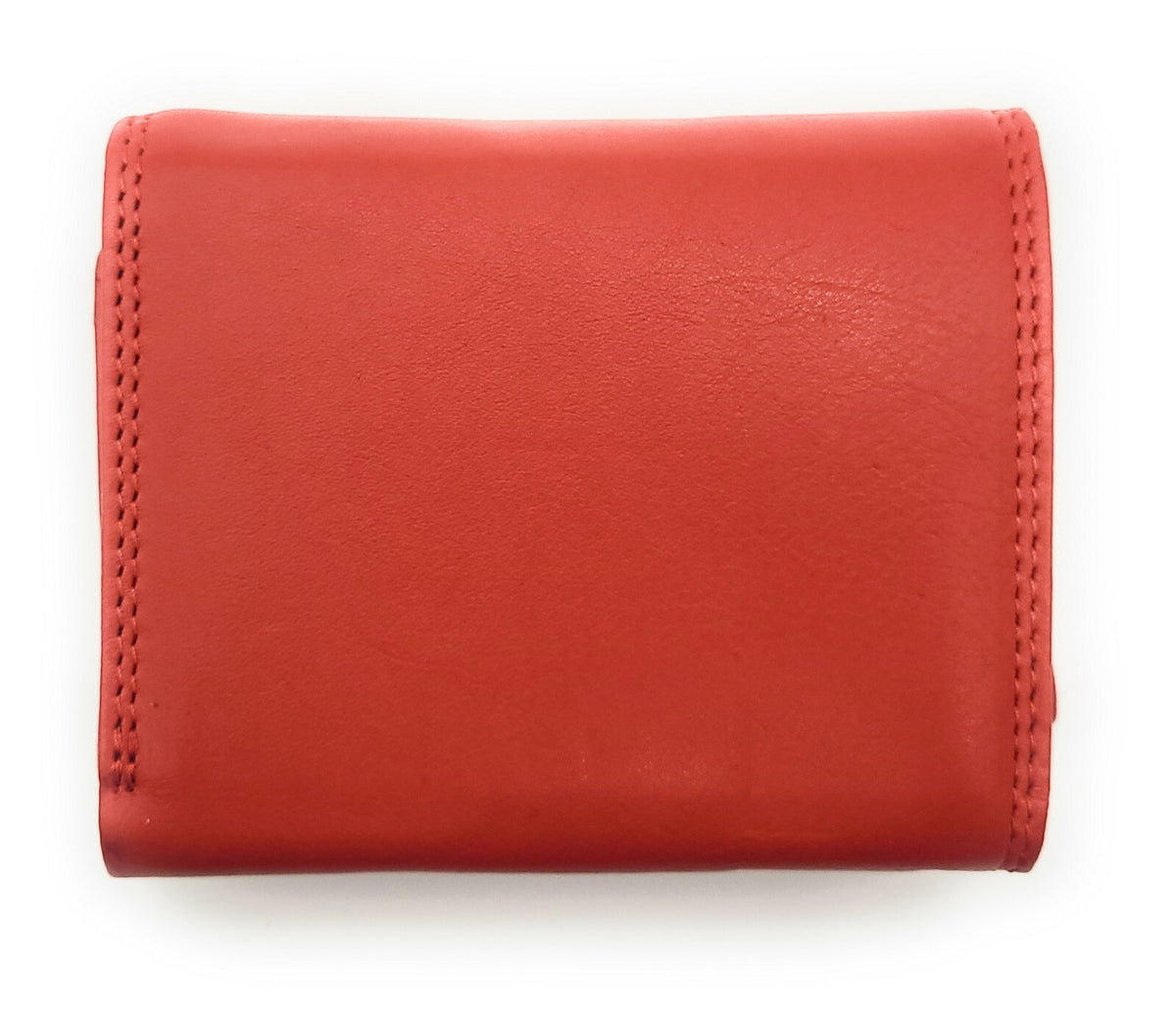 Lemasi Damen Geldbörse Nappaleder Rot – RFID Schutz, 8 Kartenfächer, Druckknopf