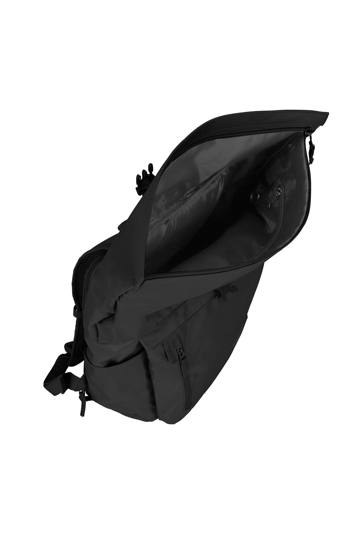 Travelite Basic Rollup Rucksack 35 L Schwarz mit 15,6-Zoll-Laptopfach