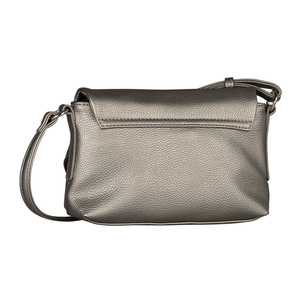 Tom Tailor Lissi Flap Bag S – kleine modische Umhängetasche mit Magnetverschluss metallic grey