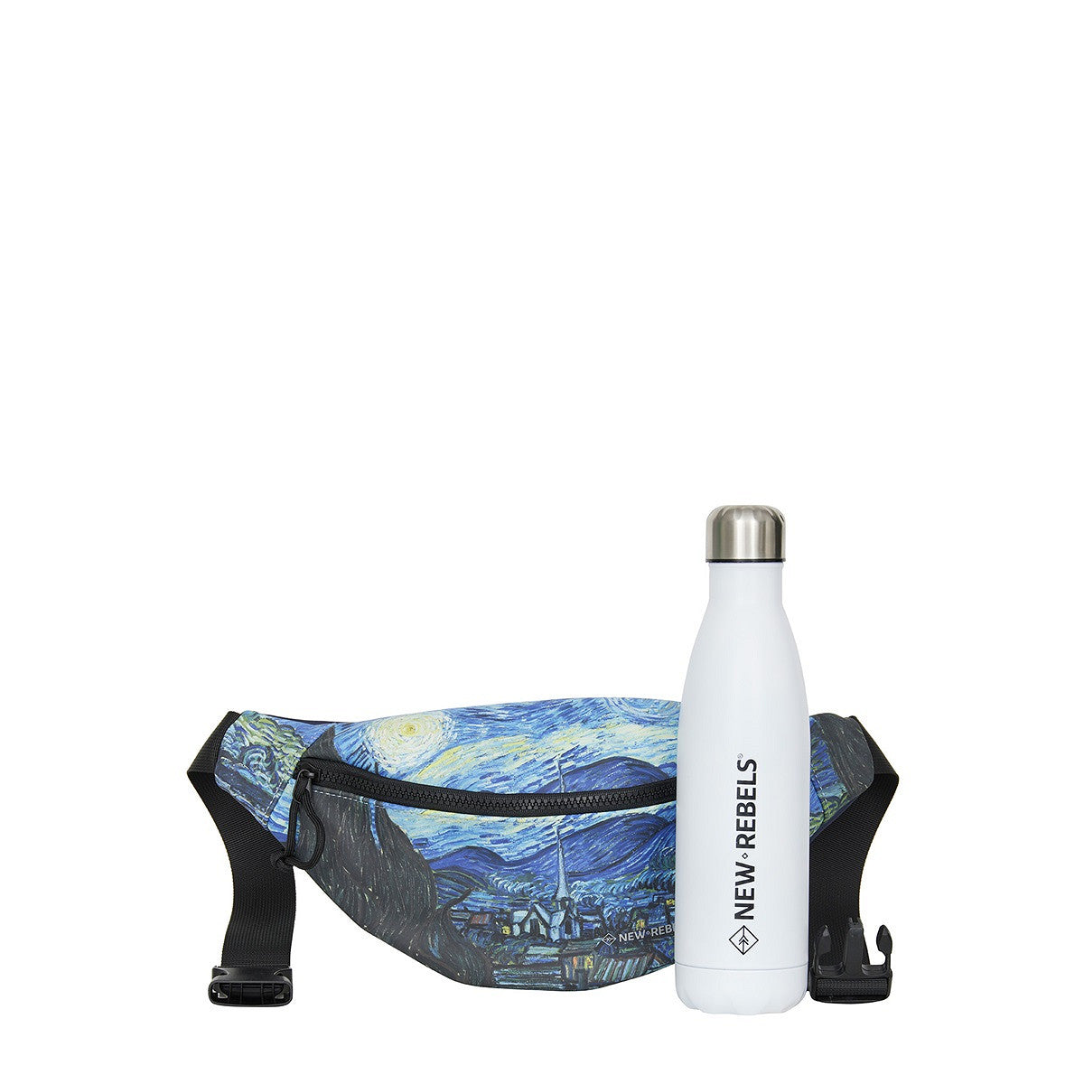 New Rebels Brooklyn Waistbag – Bauchtasche mit Van Gogh Sternennacht, wasserabweisend & leicht