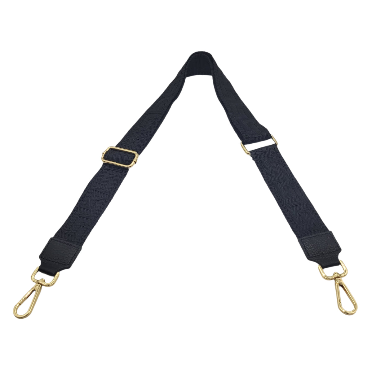 Ersatz Taschengurt Schultergurt Tragegurt Schulterriemen 4cm made in Italy schwarz gold