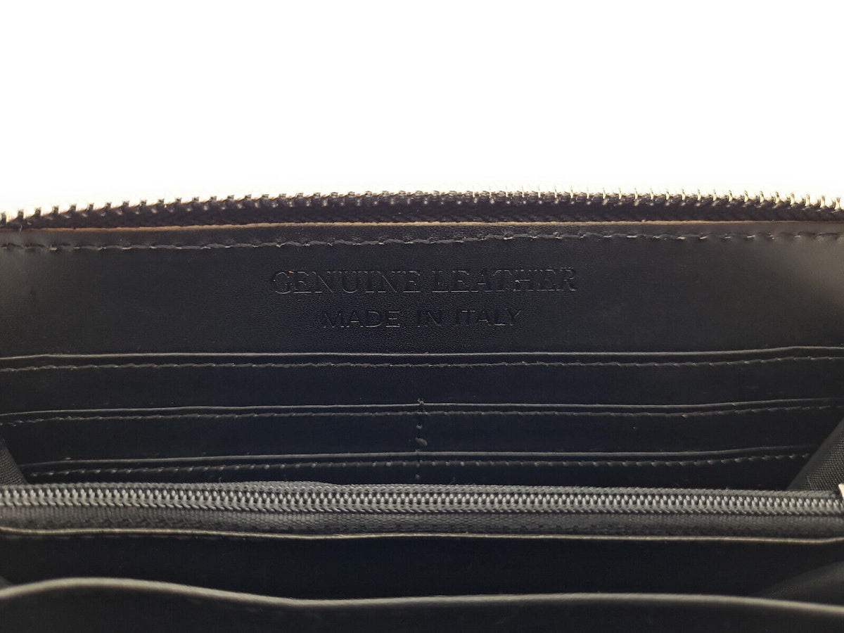 echt Leder Handytasche Smartphonetasche Geldbörse Umhängetasche made in Italy schwarz