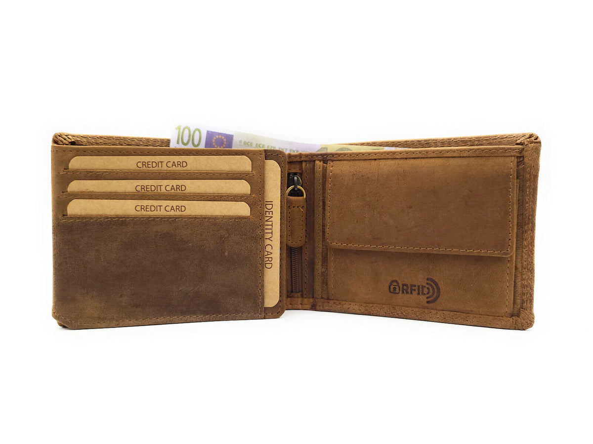 Jockey Club Basic echt Leder Geldbörse Portemonnaie Geldbeutel RFID NFC Schutz