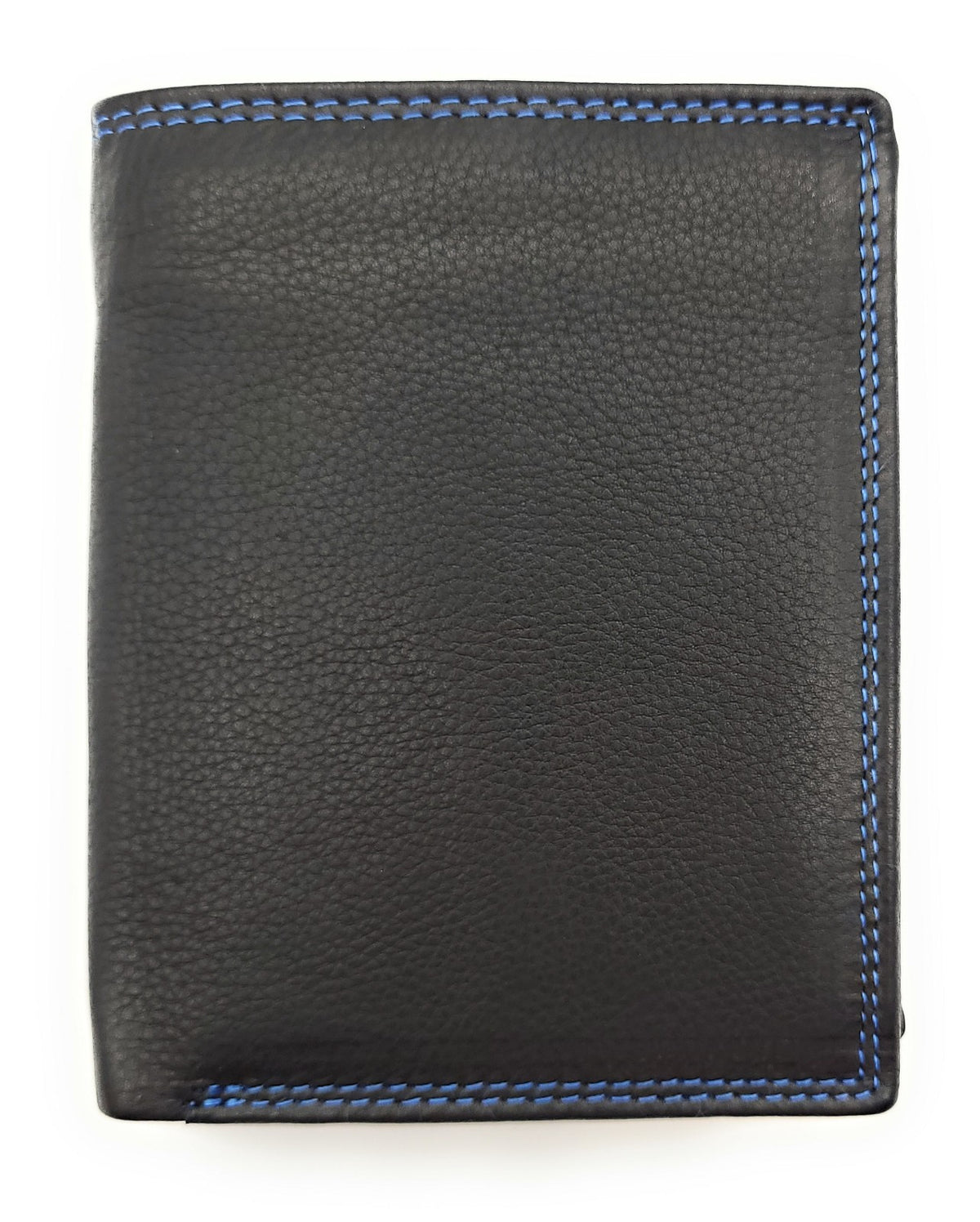 Jockey Club Leder Geldbörse RFID Schutz - Schwarz Royalblau Portemonnaie