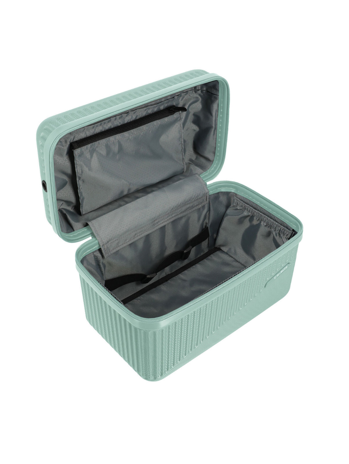 Travelite Bali Beautycase – Kosmetikkoffer 36 cm | 17 l | Hartschale mit Trolley-Aufsteckung & Schultergurt mintgrün