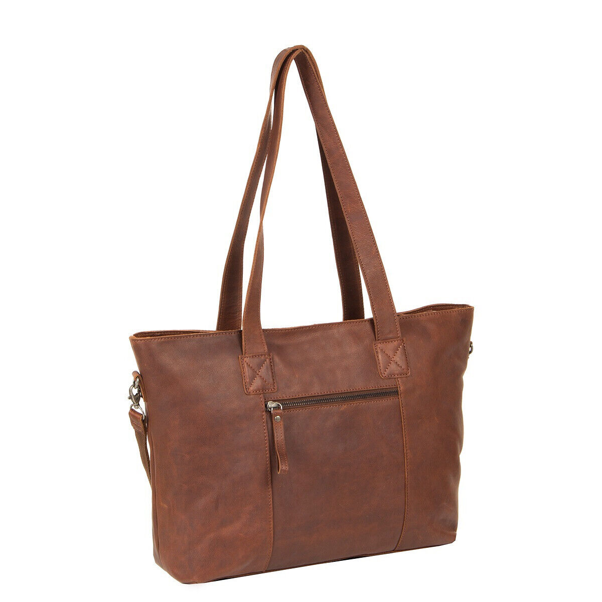 Justified Bags großer echt Leder Damen Shopper Handtasche Schultertasche Nynke vintage braun