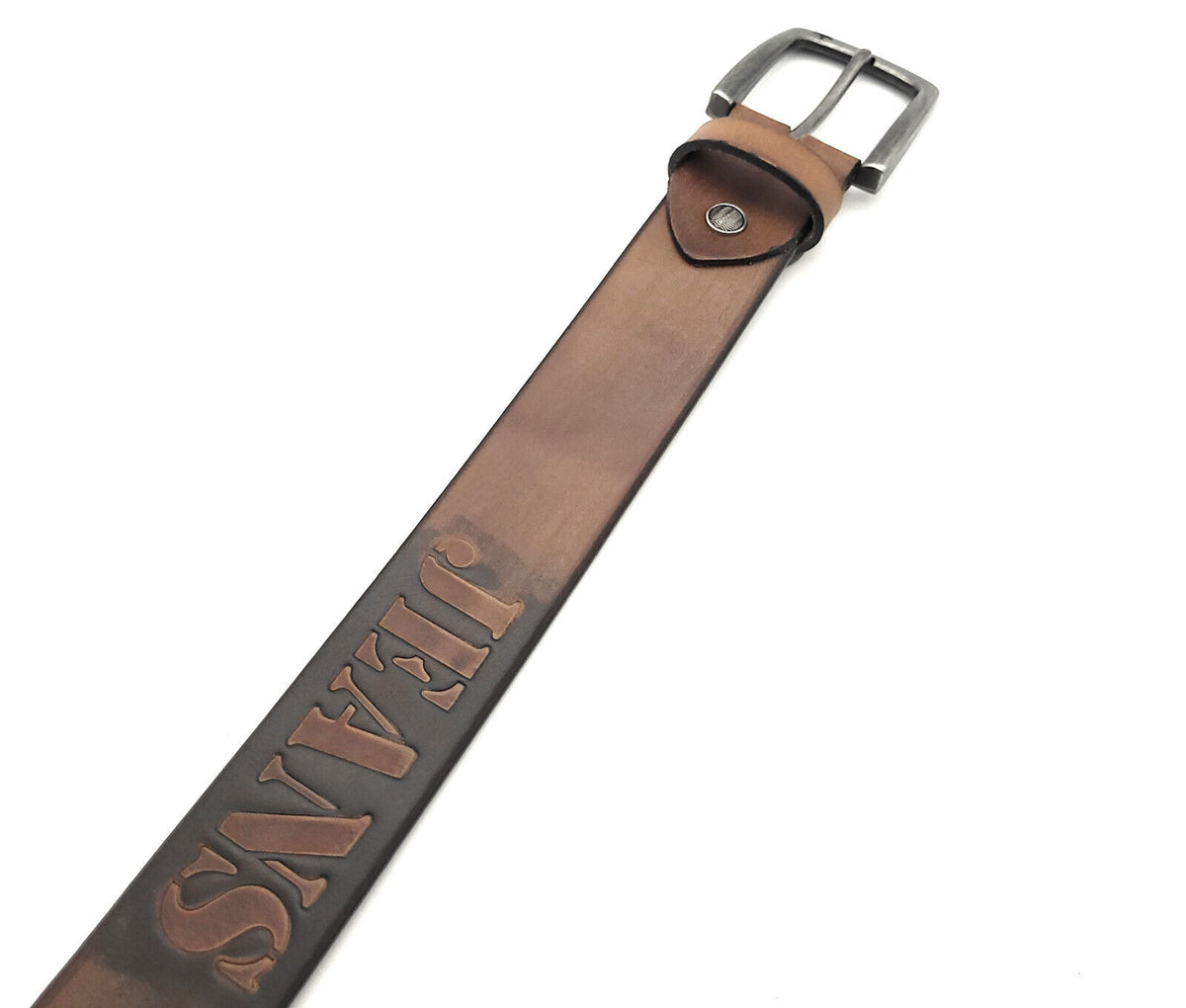 echt Leder Herren Gürtel Ledergürtel Büffelleder Jeansgürtel 120cm braun