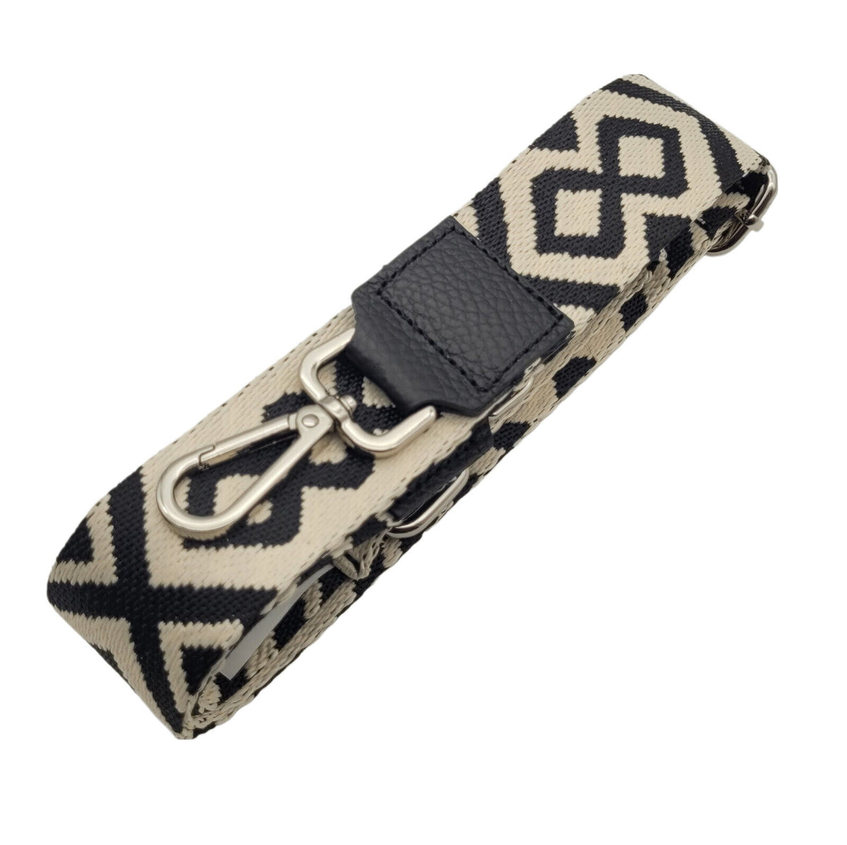 Ersatz Taschengurt Schultergurt Tragegurt Schulterriemen 4cm made in Italy schwarz beige