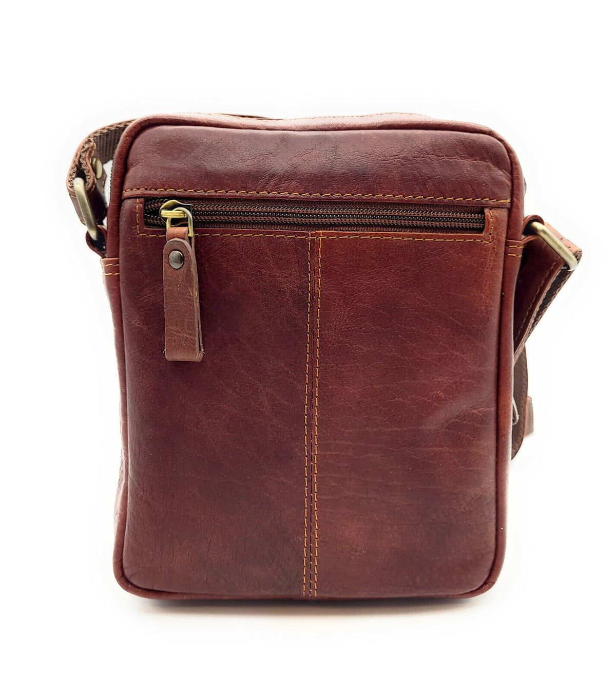 Lemasi echt Leder Herren Schultertasche Umhängetasche Crossbag Handtasche braun