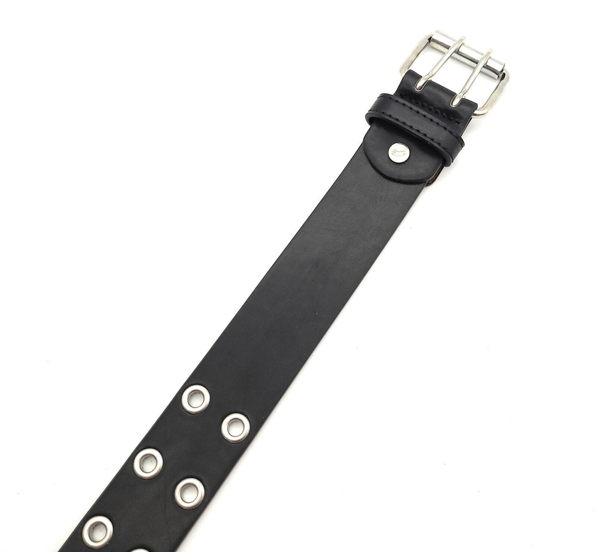 2-Loch Nietengürtel Ösen Gürtel Jeansgürtel Damen Herren echt Leder & PU 115cm (100cm Bundweite)