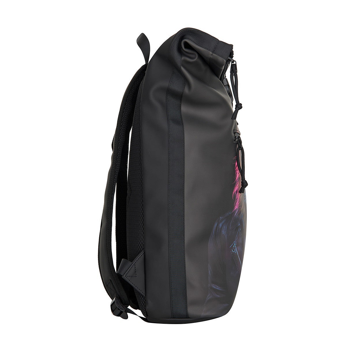 New Rebels New York Löwen Rucksack – Rolltop, wasserabweisend, 15" Laptopfach