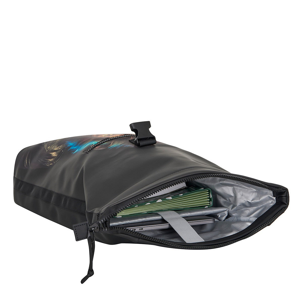 New Rebels New York Löwen Rucksack – Rolltop, wasserabweisend, 15" Laptopfach