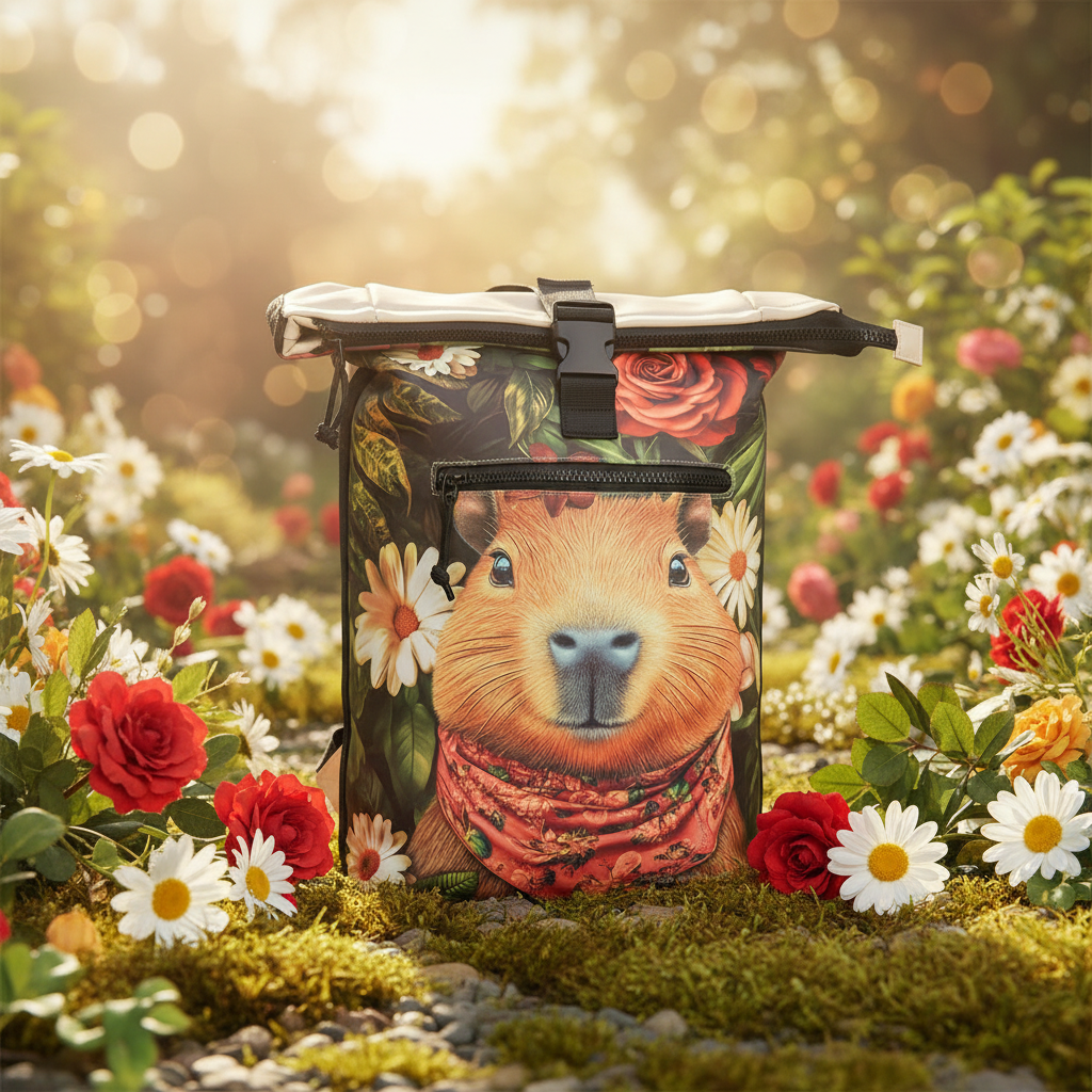 New Rebels Capybara Rolltop Rucksack mit Laptopfach