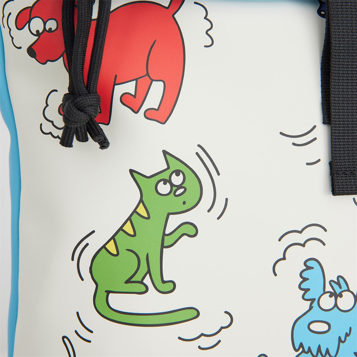 New Rebels Mart Art Roll Up City Rucksack Los Angeles Cartoon, wasserabweisend, Hunde und Katzen