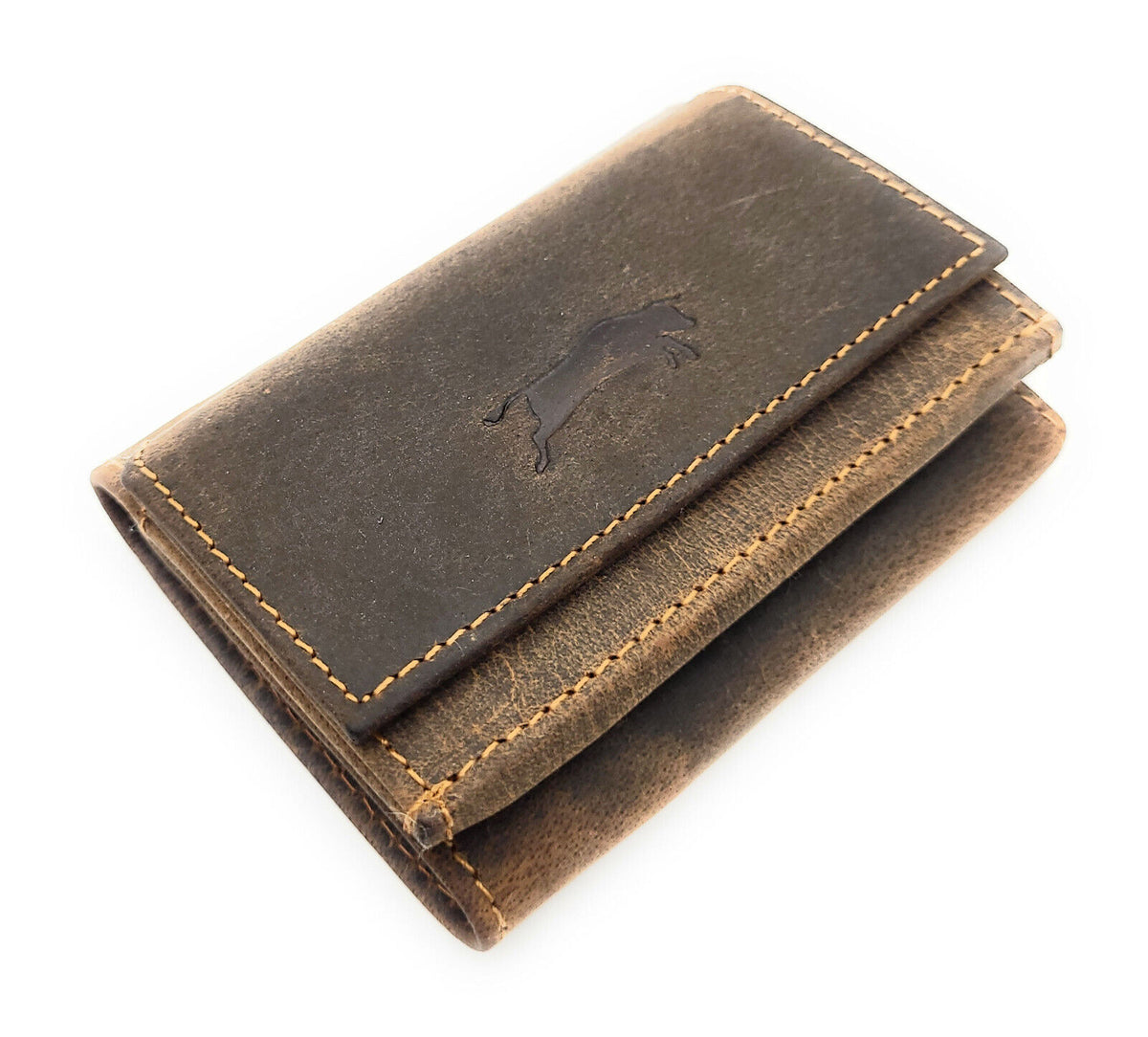 Ven Tomy Mini-Portemonnaie aus echtem Büffelleder – Geldbörse mit RFID-Schutz, kompakt & vintage