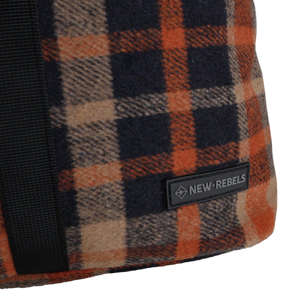 New Rebels Scott Roll Up Rolltop City Rucksack Los Angeles Flanell karo orange