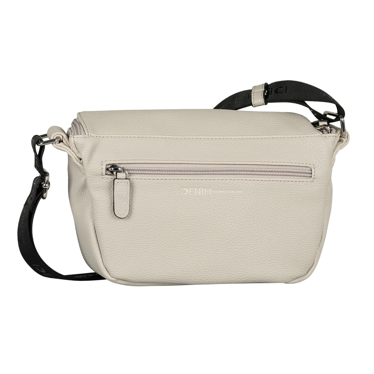 Tom Tailor Denim Umhängetasche Fara mittel | PU-Material | 25x15x10 cm | Sportliches Design | Handtasche light grey