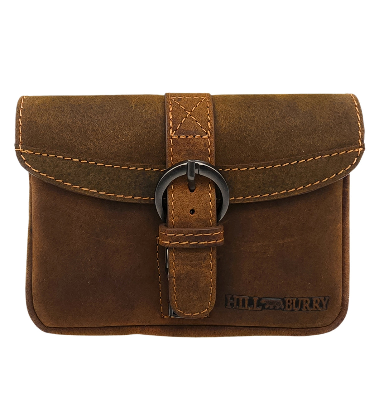 Hill Burry Heritage Gürteltasche Echtleder Vintage Braun
