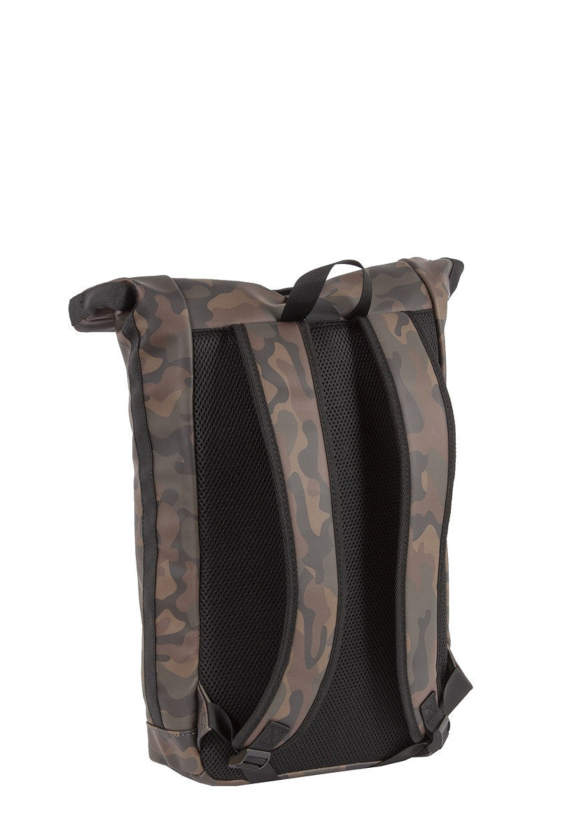 New Rebels New York Rolltop Rucksack Flecktarn – wasserabweisend, 15" Laptopfach, 15 L