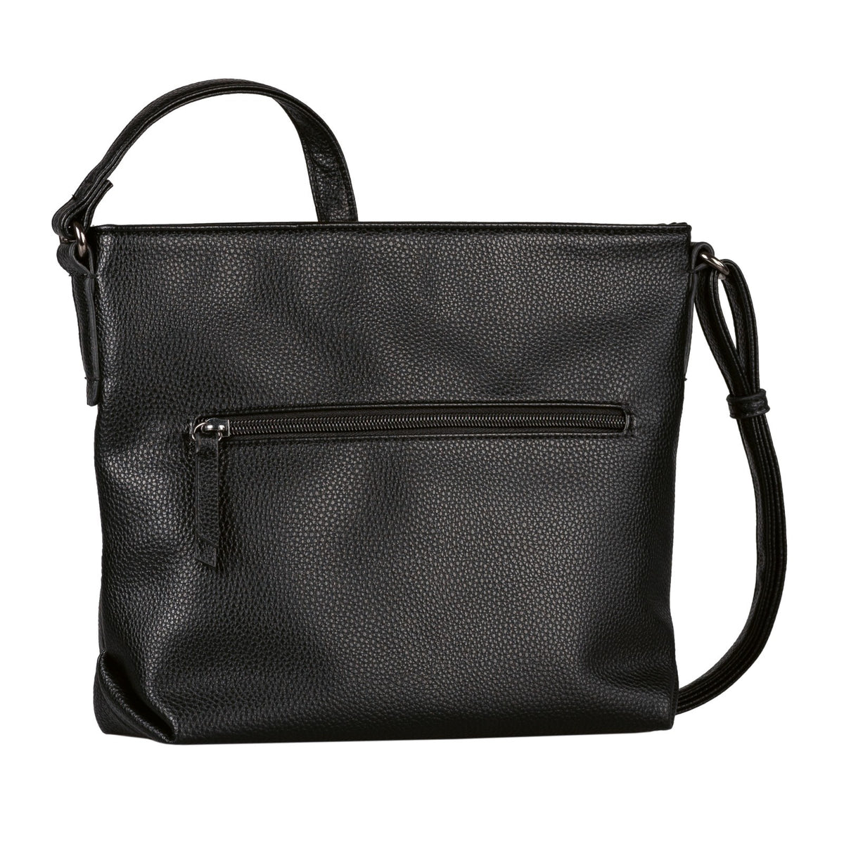 Tom Tailor Umhängetasche Nicolina – PU Handtasche mit Reißverschluss & Fächern – 27,5x10x23 cm mixed black