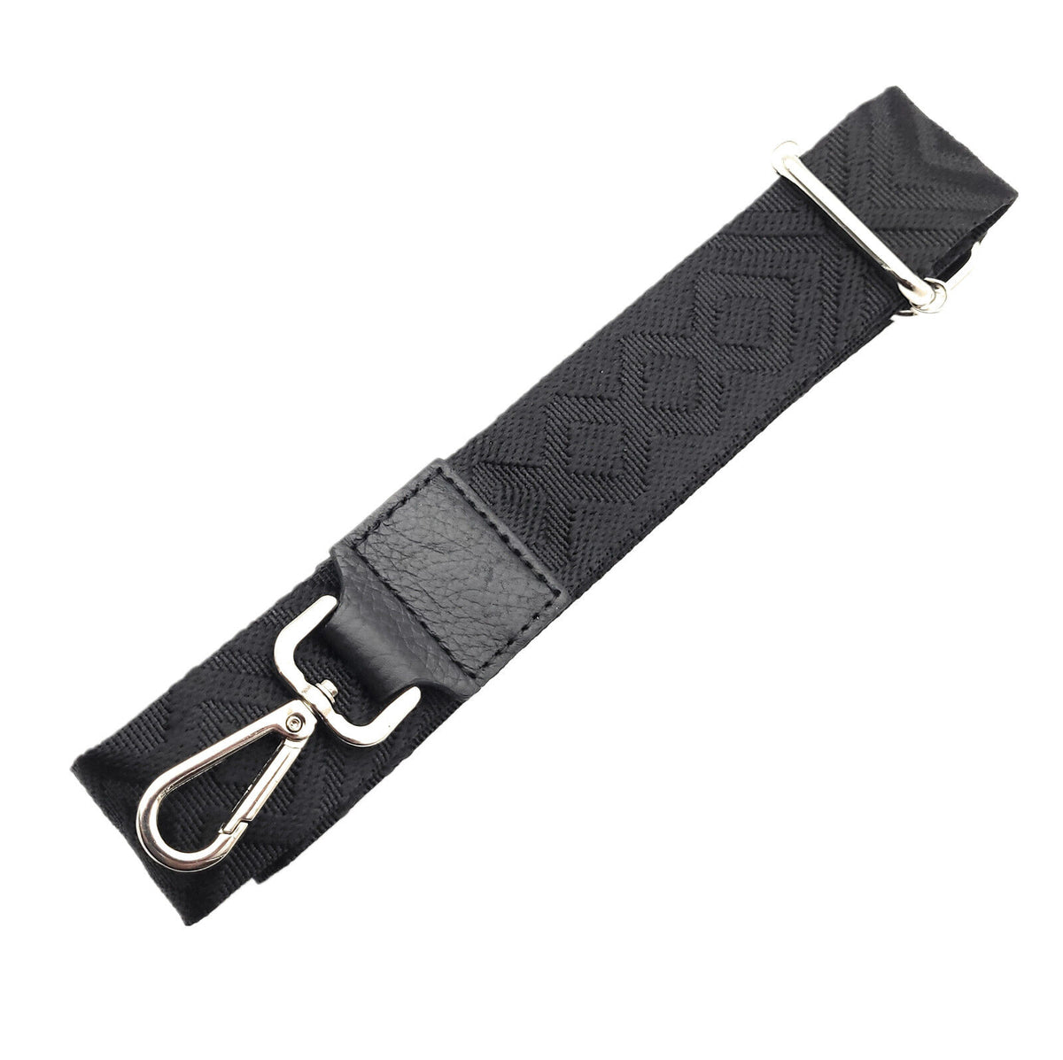 Ersatz Taschengurt Schultergurt Tragegurt Schulterriemen 4cm made in Italy schwarz silber