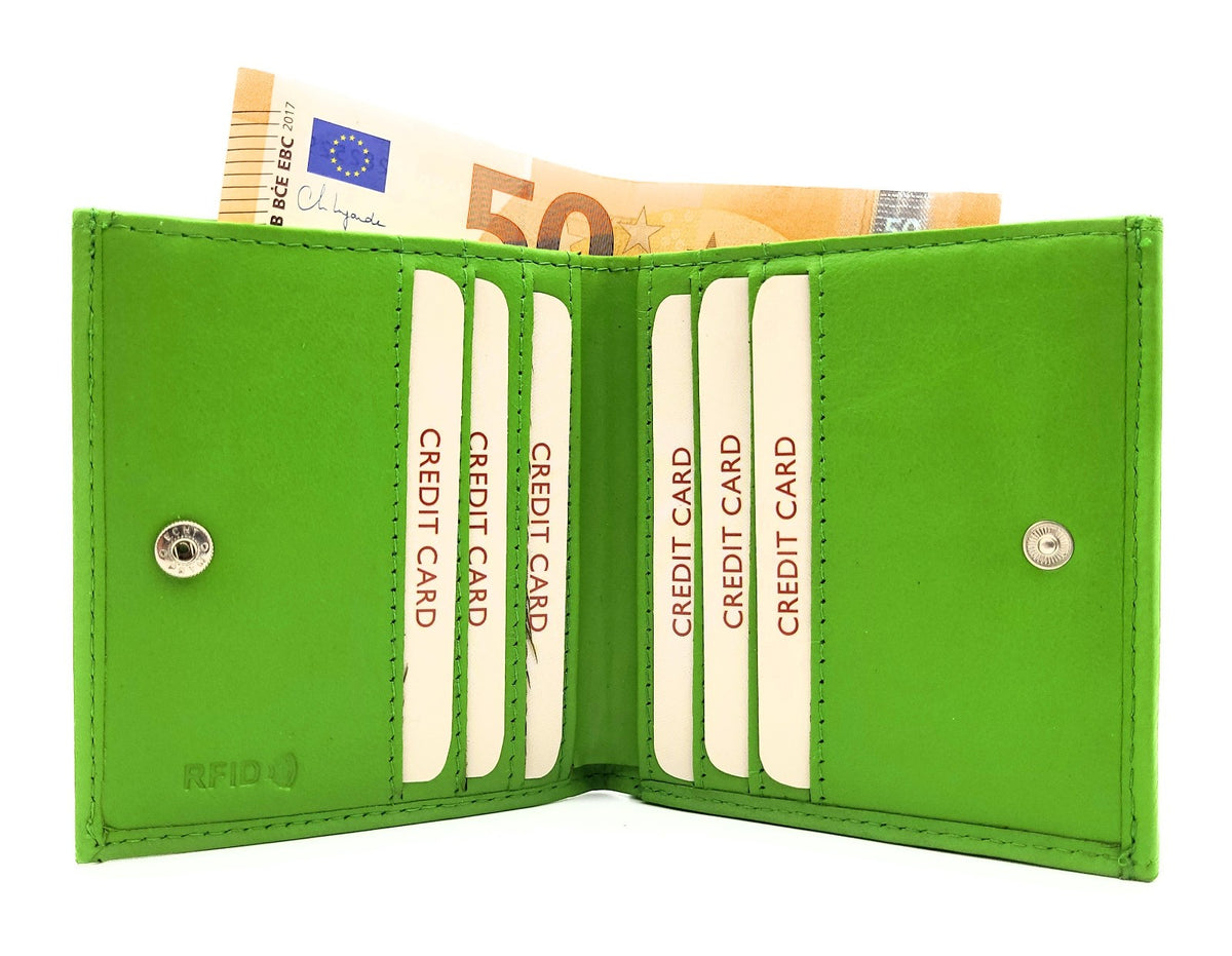 Jockey Club echt Leder Geldbörse Portemonnaie Wiener Schachtel RFID Schutz grün