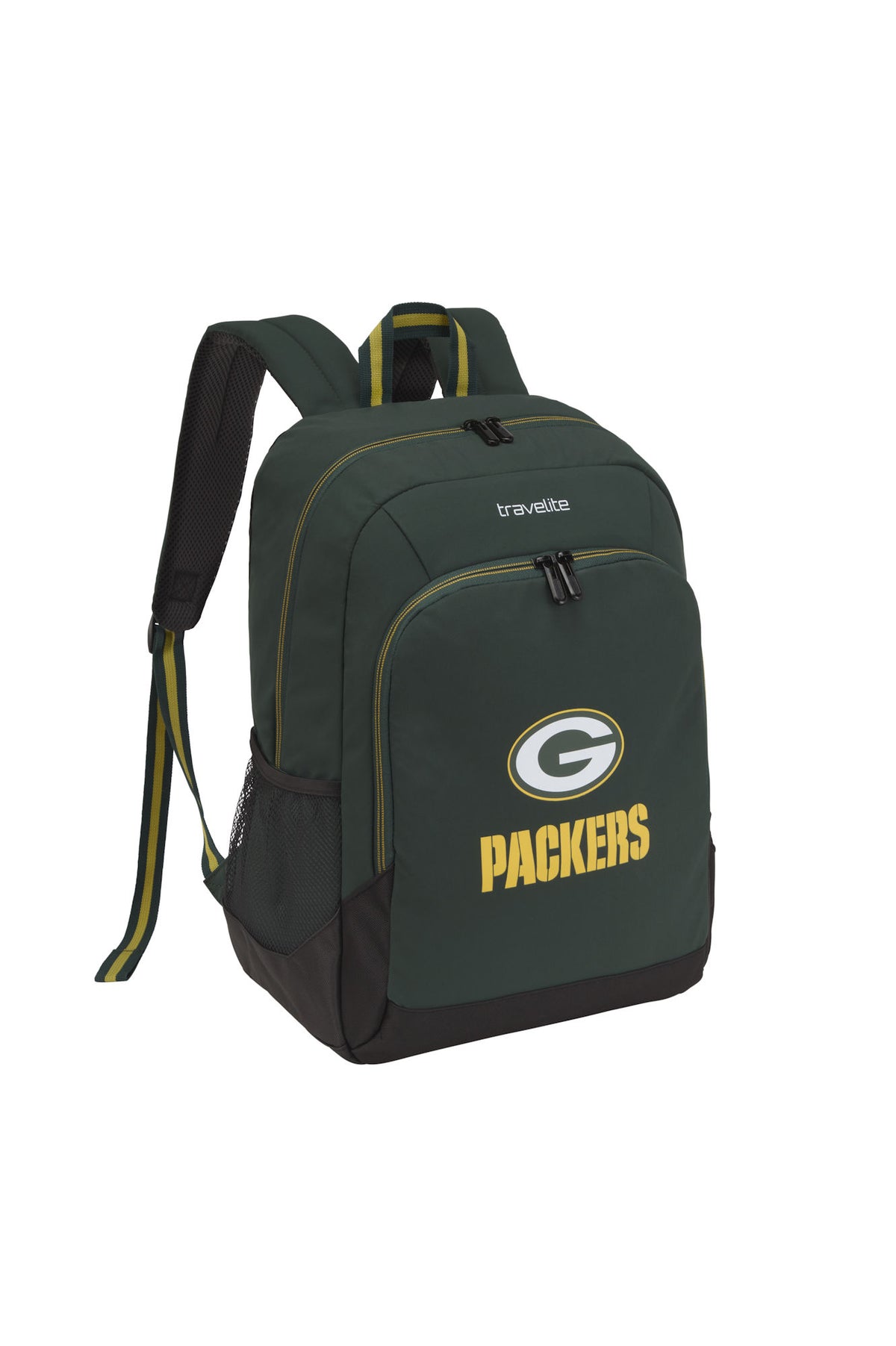 travelite x NFL College Rucksack Green Bay Packers Grün – 24 l, Laptopfach bis 15 Zoll