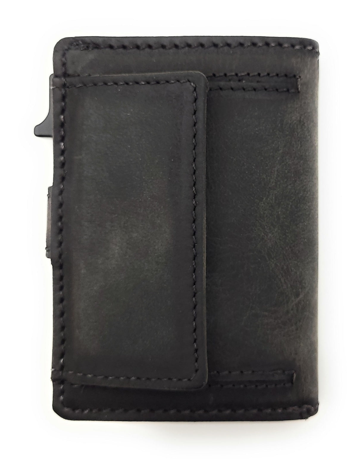 Jockey Club Slim Wallet ClipX RFID – Leder Geldbörse mit Münzfach Grau