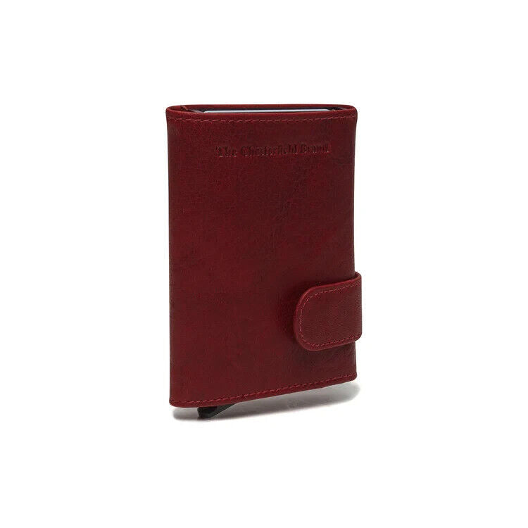 The Chesterfield Brand echt Leder Kreditkartenetui Mini Geldbörse Mannheim rot