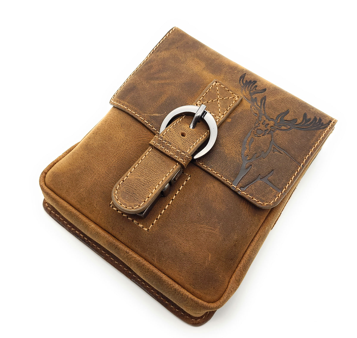 Jockey Club Leder-Gürteltasche mit Reißverschlussfach