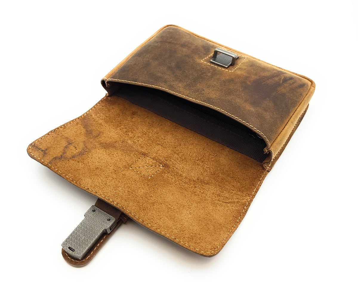 Jockey Club echt Leder Gürteltasche Bikertasche Jagdtasche Hüfttasche Bauchtasche Hirsch Gurt