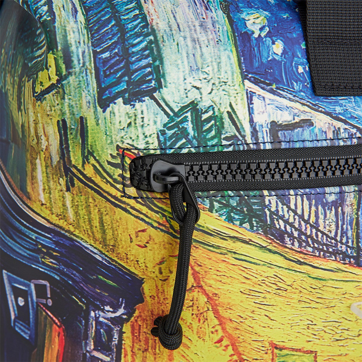 New Rebels New York Van Gogh Rucksack – Caféterrasse am Abend, Rolltop, wasserabweisend, 15" Laptopfach