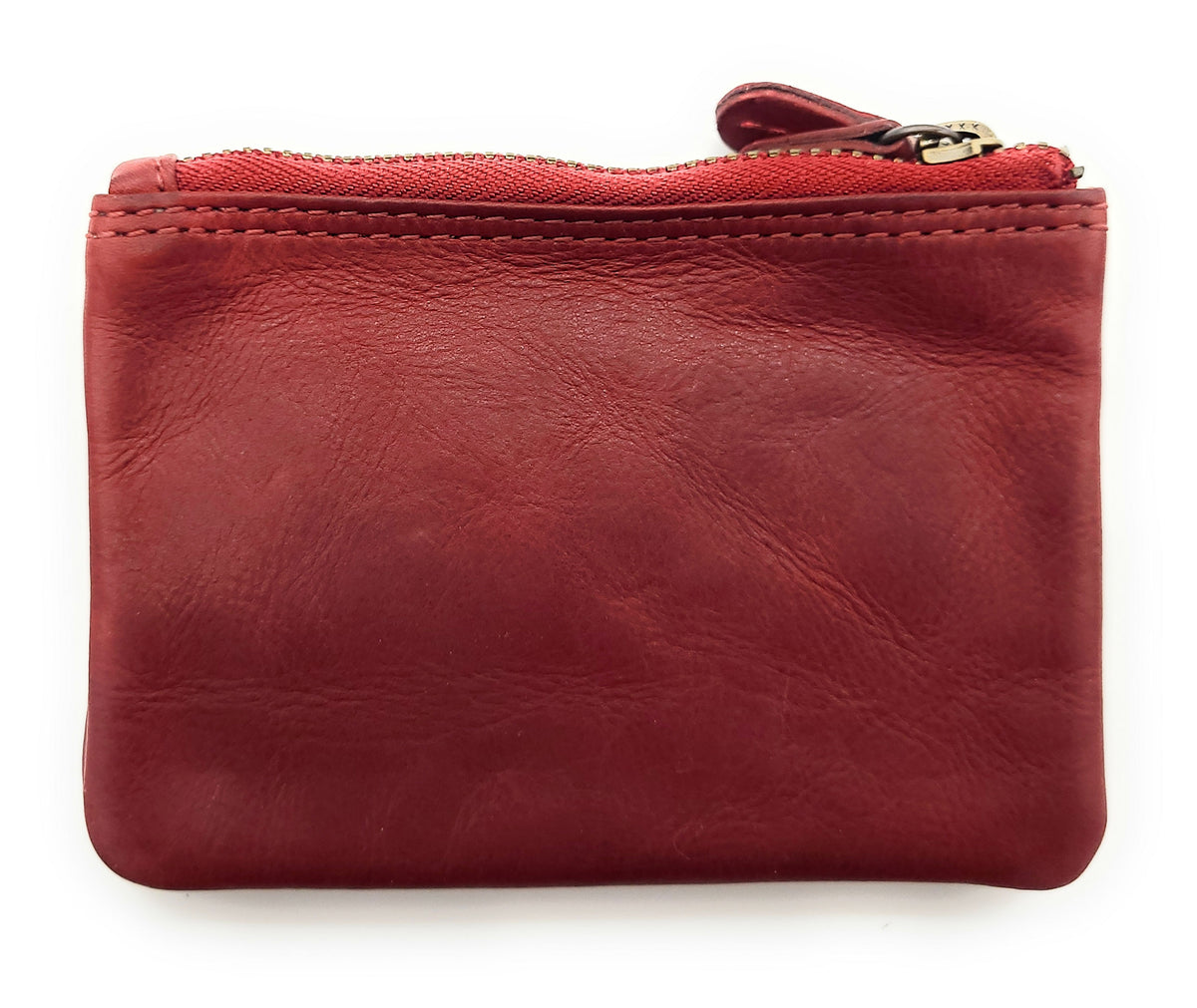 Hill Burry Schlüsseletui "Classic Twin" – Leder Schlüsselmäppchen Doppelfach Rot