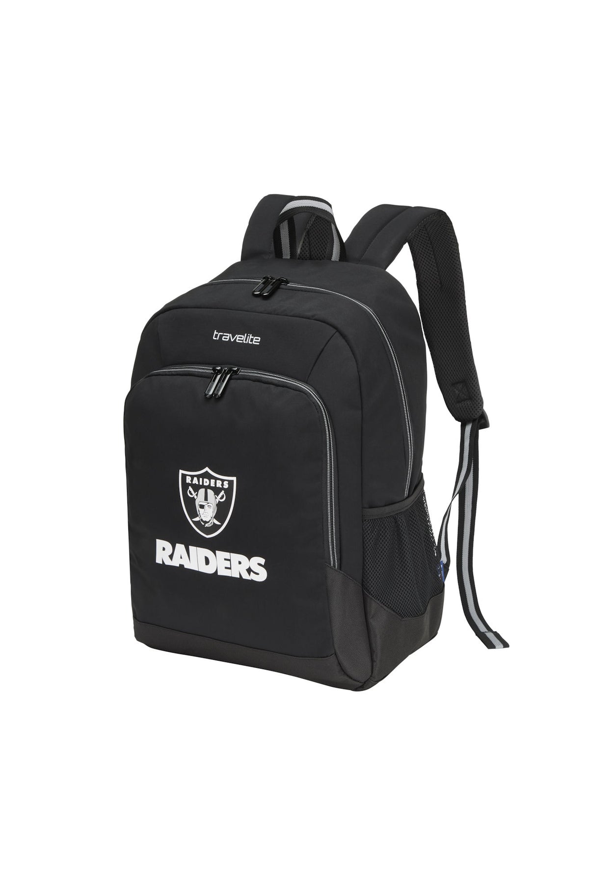 travelite x NFL College Rucksack Las Vegas Raiders Schwarz – 24 l, Laptopfach bis 15 Zoll