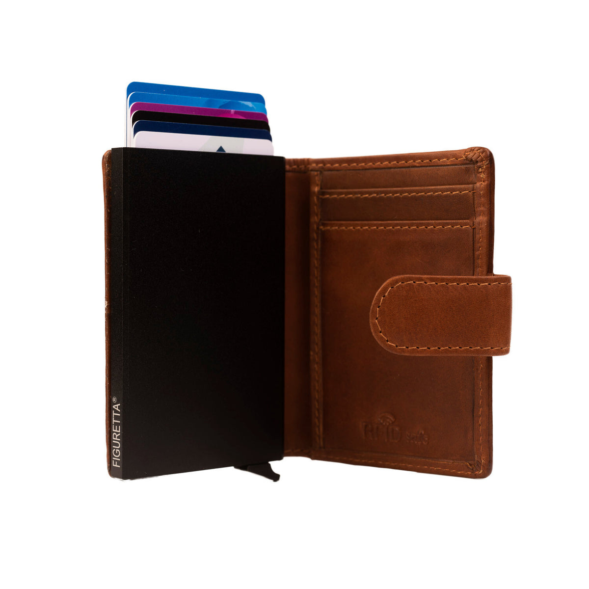 The Chesterfield Brand echt Leder Kreditkartenetui Smart Wallet Mini Geldbörse Loughton cognac