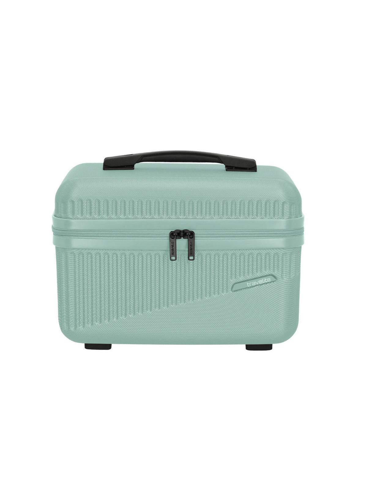 Travelite Bali Beautycase – Kosmetikkoffer 36 cm | 17 l | Hartschale mit Trolley-Aufsteckung & Schultergurt mintgrün