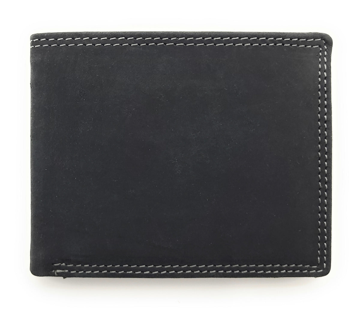 Jockey Club Basic Lederbörse Herren - Hunterleder RFID-Schutz Geldbörse Portemonnaie schwarz