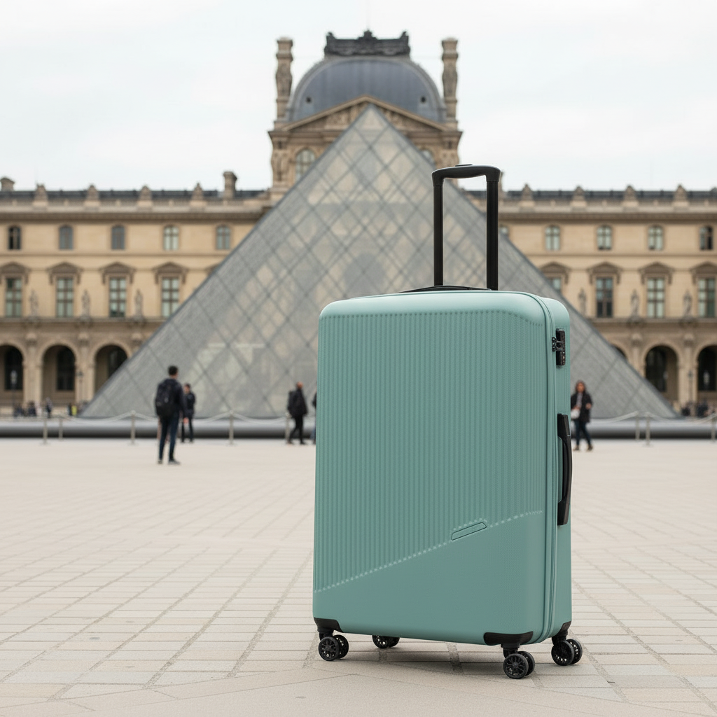 Travelite Bali Reisekoffer L Trolley Koffer 77cm 4 Rad / Rollen TSA Hartschale mint