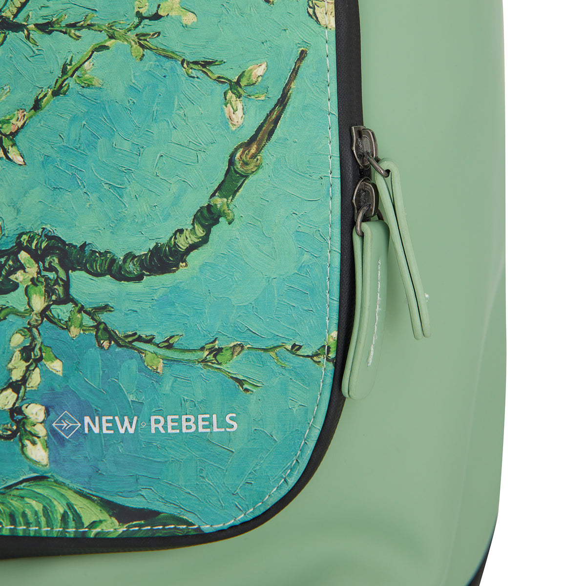 New Rebels OnBoard Trolley Laredo Wasserabweisend | Reisekoffer mit Rollen | Handgepäck 32x18x50cm | Kunstdruck Mandelbüten