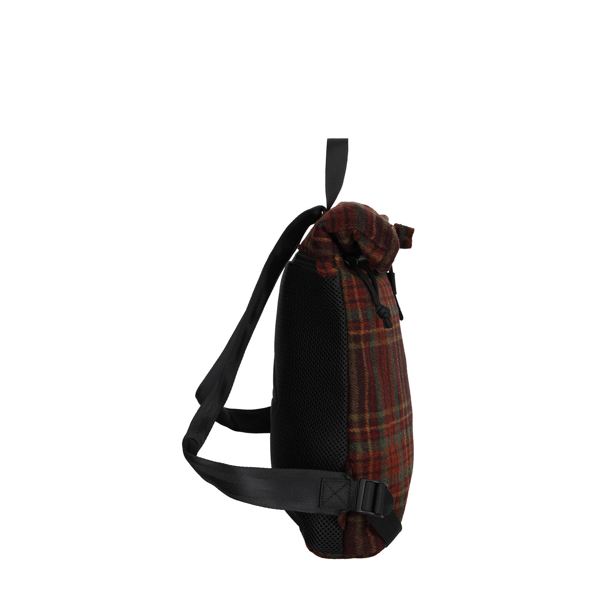 New Rebels Scott Roll Up Rolltop City Rucksack Los Angeles Flanell karo burgundy