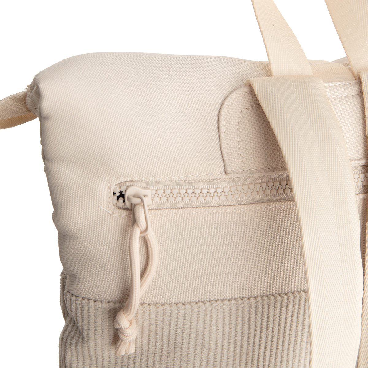 New Rebels Ribbi Roll Up Rolltop City Rucksack Los Angeles Kordoptik beige
